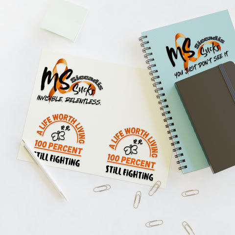 SICCADIS - MS Sucks - Invisible. Relentless. / You Just Don’t See It - Sticker Collection Sheet