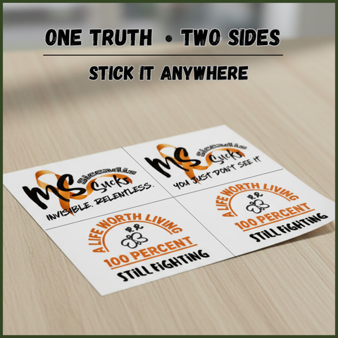 SICCADIS - MS Sucks - Invisible. Relentless. / You Just Don’t See It - Sticker Collection Sheet