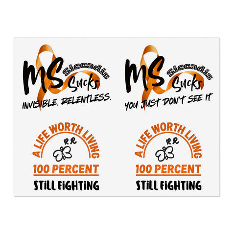 SICCADIS - MS Sucks - Invisible. Relentless. / You Just Don’t See It - Sticker Collection Sheet