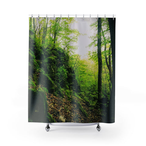 Mossy Rocks - Designer Shower Curtain