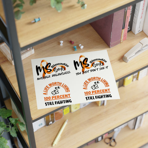 SICCADIS - MS Sucks - Invisible. Relentless. / You Just Don’t See It - Sticker Collection Sheet